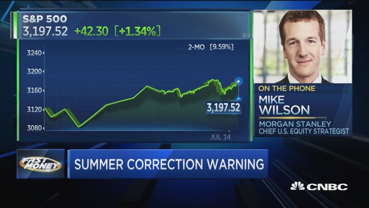 Summer correction underway despite today's bounce: MS's Mike Wilson
