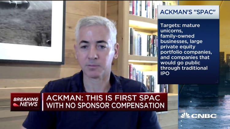 Bill Ackman: Pershing Square ‘taking no compensation’ for new SPAC investment vehicle
