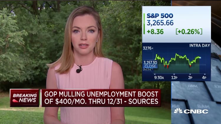 GOP considers extending unemployment benefit at reduced level of $100 a week through December
