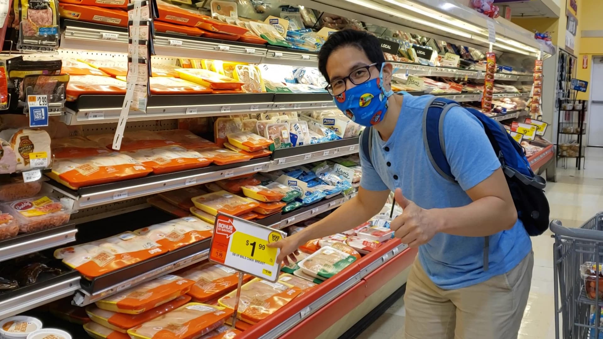 Andrew Tiu always looks for deals while grocery shopping. He's even memorized the prices of chicken at different grocery stores in his neighborhood.