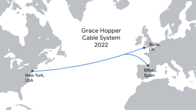 Google Grace Hopper cable map