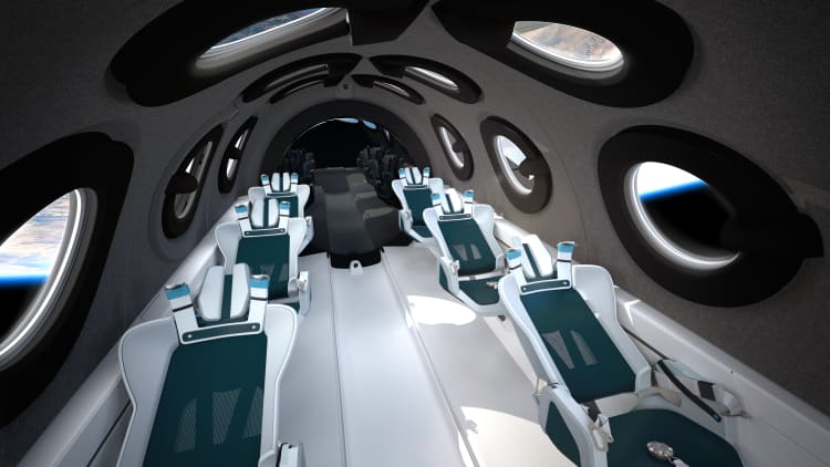 Take a look inside Virgin Galactic's spaceship cabin