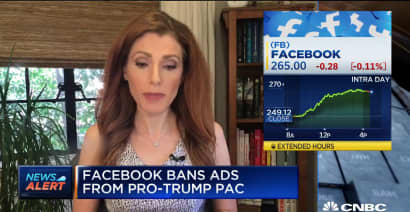 Facebook bans ads from a pro-Trump PAC