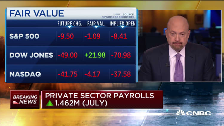 Cramer on July jobs report: 'I don't see anything here that makes me feel confident'