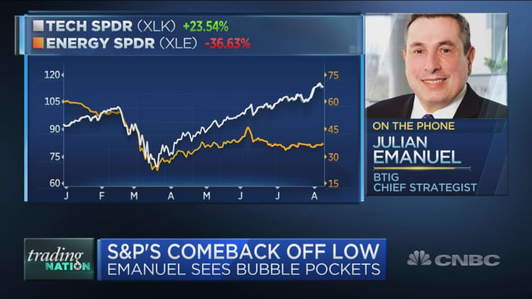 'Bubble' puts BTIG's Julian Emanuel on market pullback watch