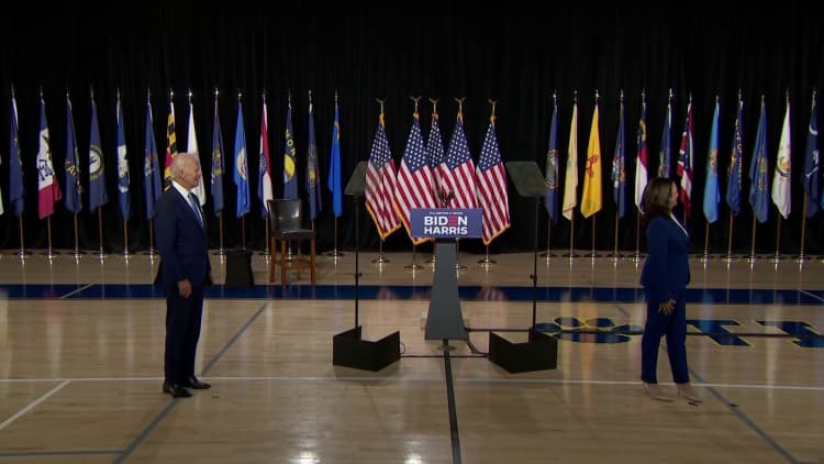 Kamala Harris takes President Trump to task for his handling of the coronavirus pandemic