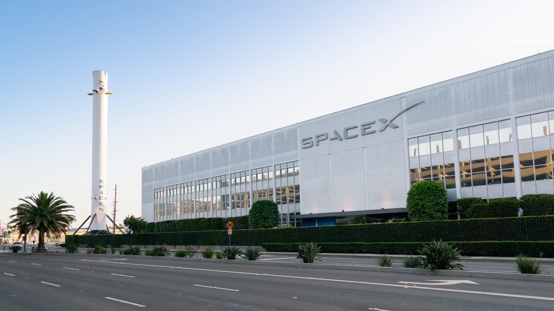 SpaceX headquarters in Los Angeles, California.