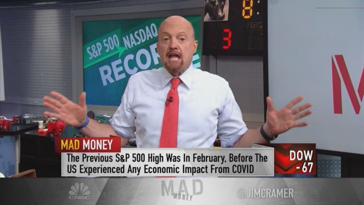 Jim Cramer: New S&P 500 high is not indicative of a 'V-shaped recovery'