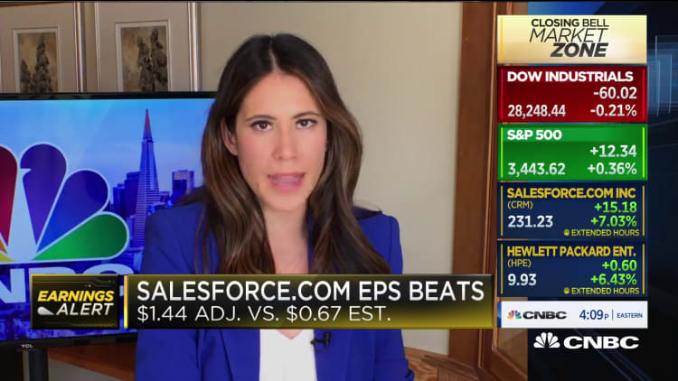 Salesforce EPS crushes at $1.44 adjusted vs. $0.67 estimated