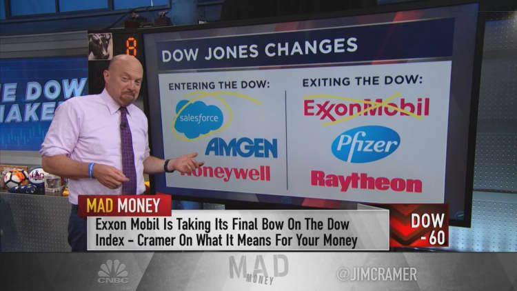 Cramer reacts to Dow Jones additions of Salesforce, Amgen and Honeywell
