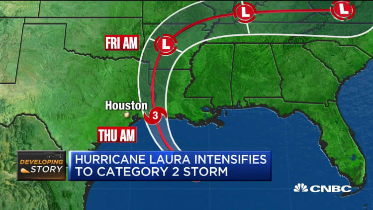 Hurricane Laura barrels toward the U.S. Gulf Coast