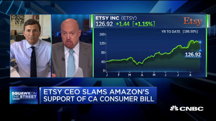 Etsy CEO slams Amazon's support of California consumer bill