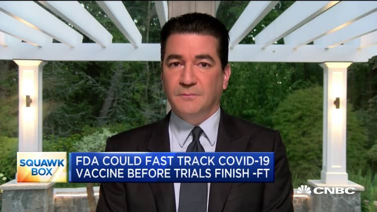 Former FDA chief Scott Gottlieb reacts to report that the FDA is willing to fast track vaccine trial