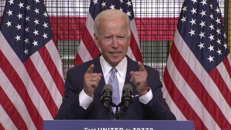 Democratic presidential nominee Joe Biden: 'Violence will not bring change. It will only bring destruction'