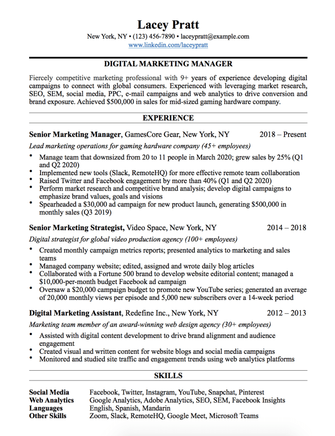 I Create Resume Templates For A Living Here S The Best Example For Landing An Interview
