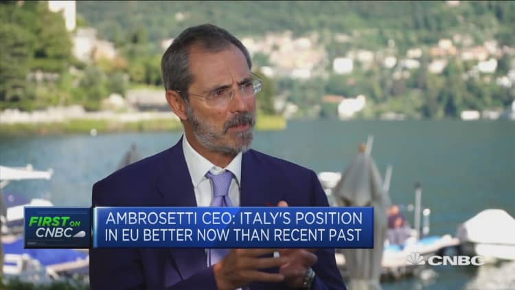 Coronavirus pandemic has created greater political stability in Italy, Ambrosetti chief says