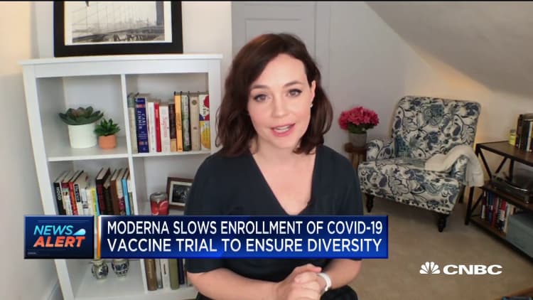 Moderna slows enrollment of Covid-19 vaccine trial to ensure diversity