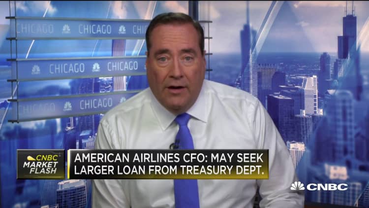 American Airlines CFO: May seek larger loan from Treasury Department