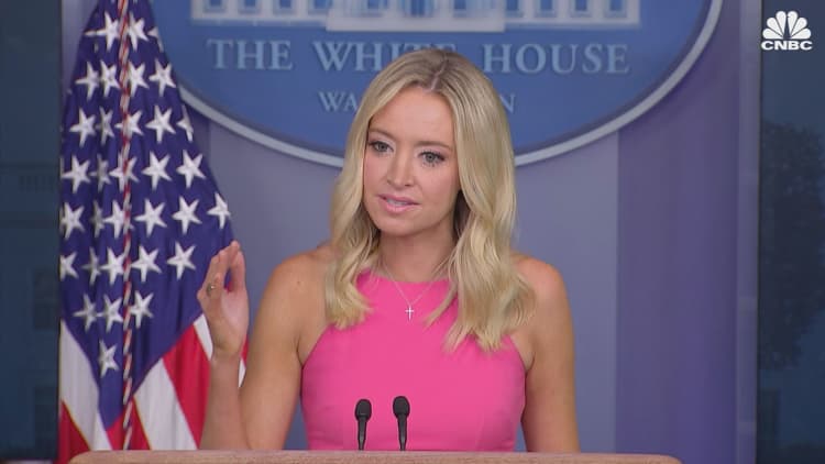 White House Press Secretary Kayleigh McEnany defends against allegations Trump downplayed Covid-19 danger