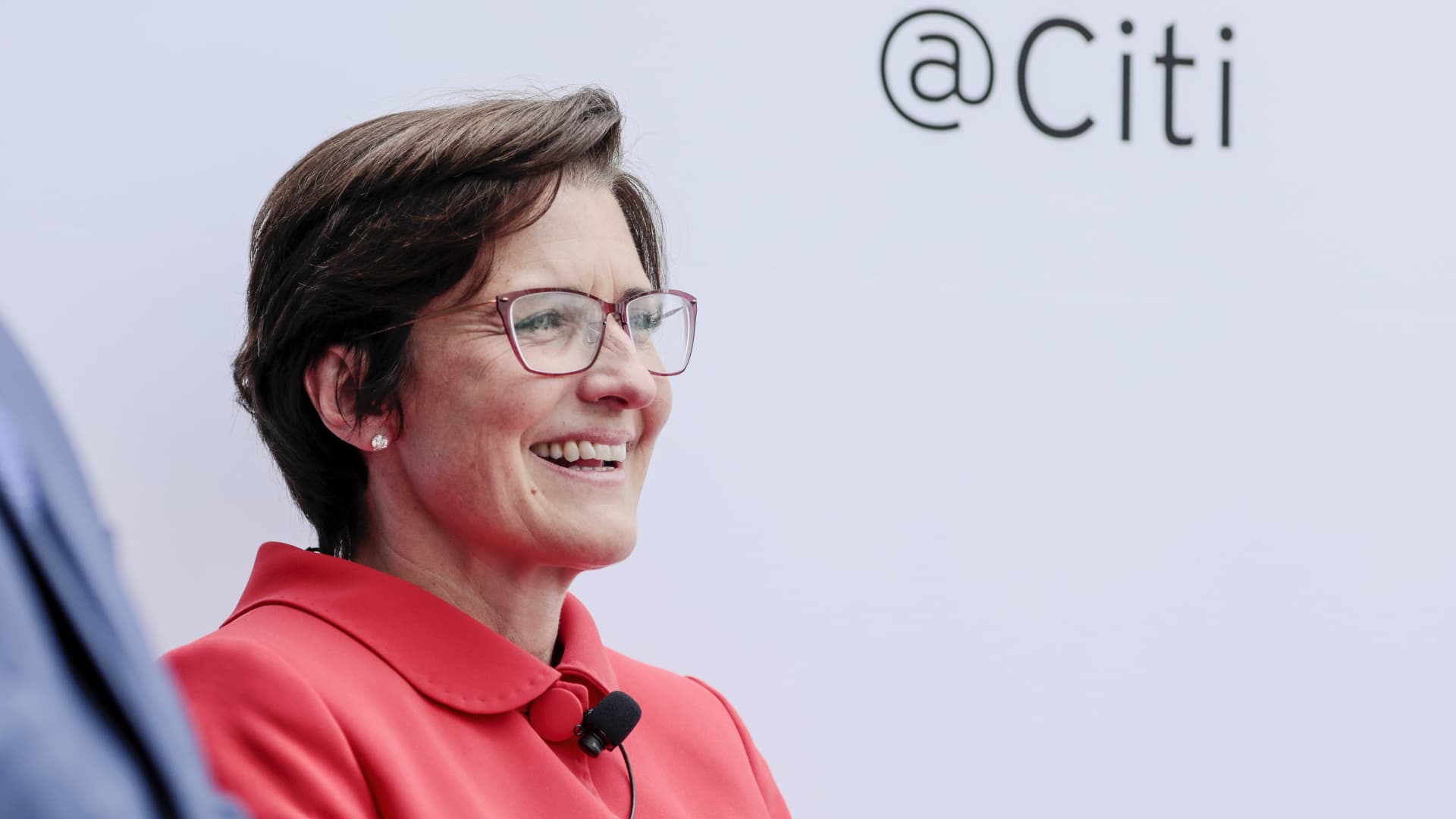 Jane Fraser, chief executive officer for Latin American at Citigroup Inc., smiles during the Milken Institute Global Conference in Beverly Hills, California, U.S., on Monday, April 29, 2019. The conference brings together leaders in business, government, technology, philanthropy, academia, and the media to discuss actionable and collaborative solutions to some of the most important questions of our time. Photographer: Kyle Grillot/Bloomberg via Getty Images