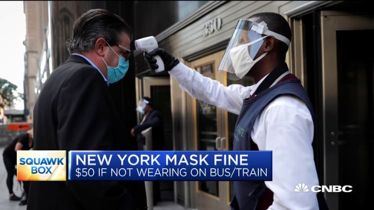 New York imposes $50 fine for those not wearing a mask on public transit