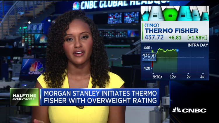 Morgan Stanley initiates thermo fisher with an overweight rating