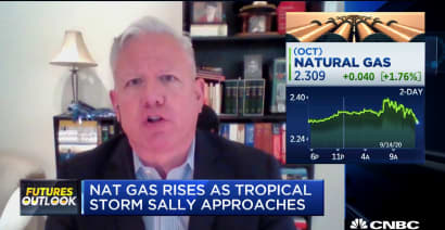Natural gas stocks rise as tropical storm Sally approaches