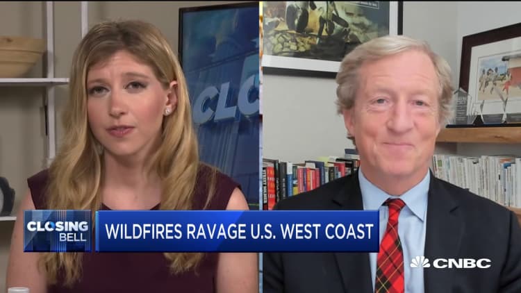 Fmr. presidential candidate Tom Steyer estimates economic impact of wildfires will be in the billions