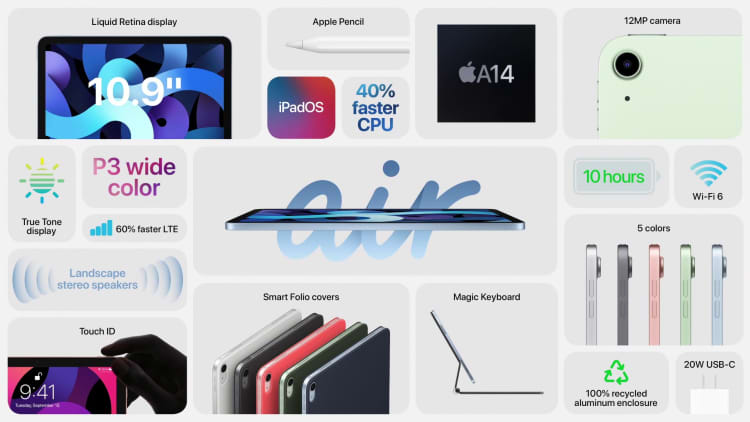 Apple updates mid-range iPad Air with edge-to-edge screen