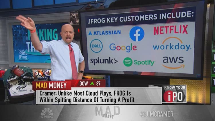 Jim Cramer breaks down JFrog IPO, recommends strike price: 'this is a great story'
