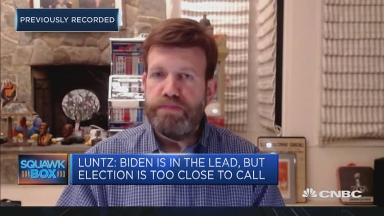 Biden has a 'meaningful lead' ahead of Trump by 7 points, pollster Frank Luntz says