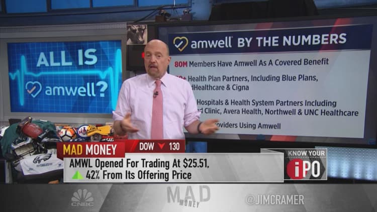 Jim Cramer reviews Amwell IPO: 'I like Amwell the company'