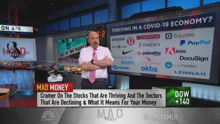 Gains on Wall Street overshadow the need for Main Street stimulus, Jim Cramer says