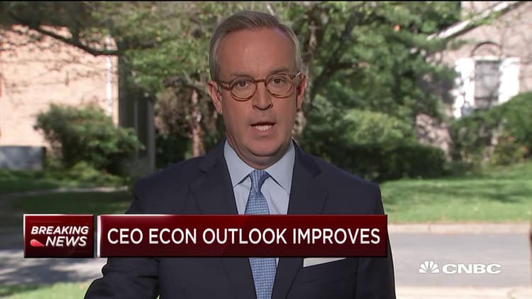 CEO economic outlook is improving, according to Business Roundtable