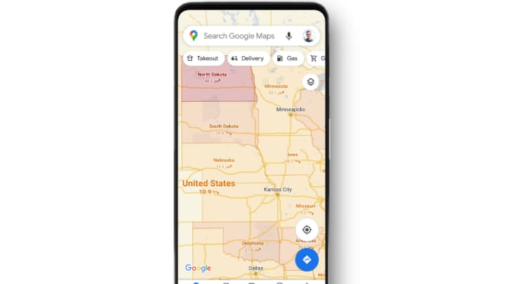 google maps covid 19 layer shows