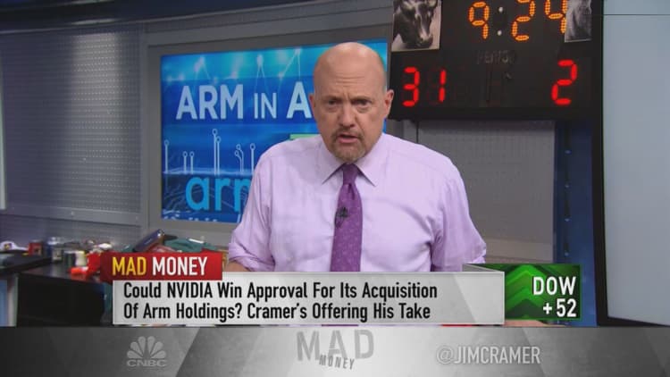 Jim Cramer sees strong risk-reward for investors in Nvidia after its Arm acquisition