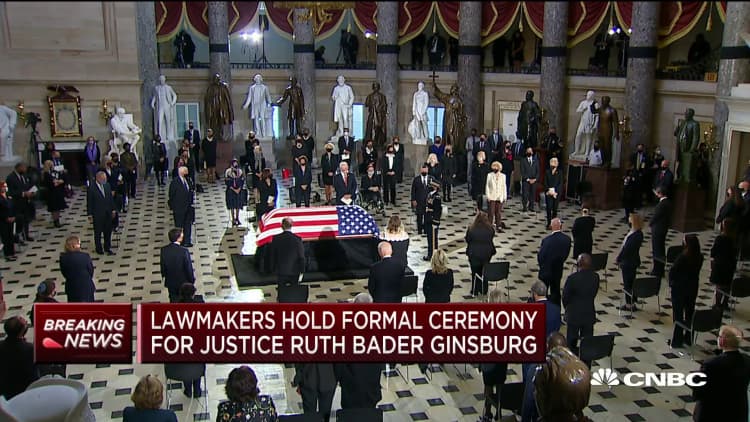 Lawmakers hold formal ceremony for Justice Ruth Bader Ginsburg