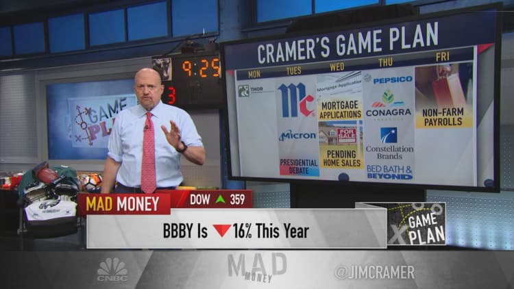 Cramer's game plan for corporate earnings reports for week of Sept. 28