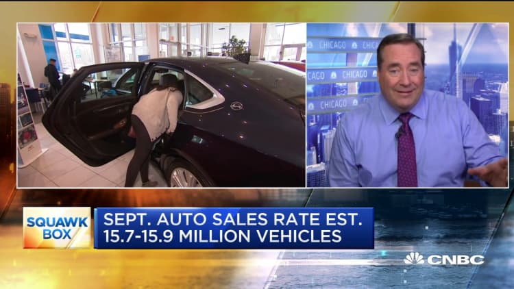 September auto sales rate estimated as much as 15.9 million vehicles