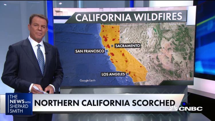 Northern California wildfires burn more than 11,000 square miles of the West Coast