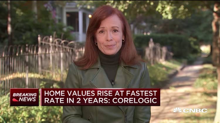 Home values rise at fastest rate in two years, according to CoreLogic
