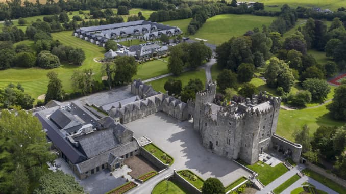An hour's drive from Dublin, Kilkea Castle hosts executives who stay on the estate to prepare for major work events.