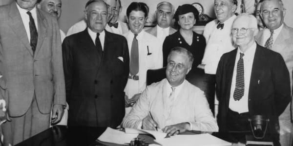 President Franklin Delano Roosevelt created Social Security in 1935. Today, his grandson is fighting to save it