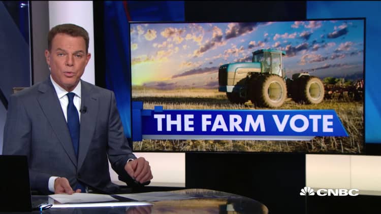 Iowa farmer support for Trump support has increased since 2016