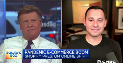 Watch CNBC's full interview with Shopify's president on the pandemic e-commerce boom