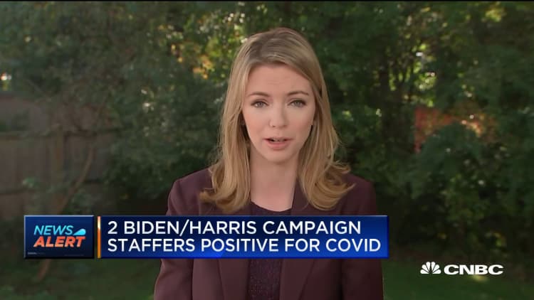 Two Biden-Harris campaign staffers test positive for Covid-19