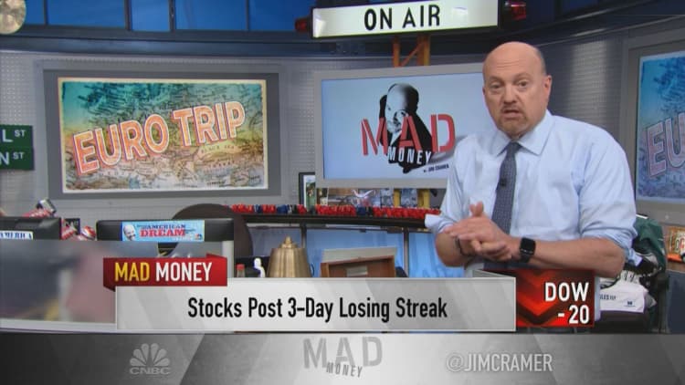 Jim Cramer explains why U.S. stock investors should not sell on European coronavirus worries