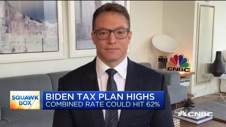 Biden's tax plan could lead to combined rate of 62% for high earners