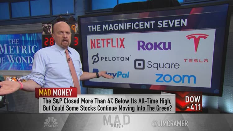 Cramer says 7 'thesis' stocks including Netflix and Peloton will keep rising during pandemic