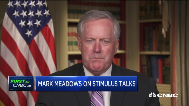 Mark Meadows on stimulus bill: 'There's still a number of open items on stimulus — talks will continue tomorrow'